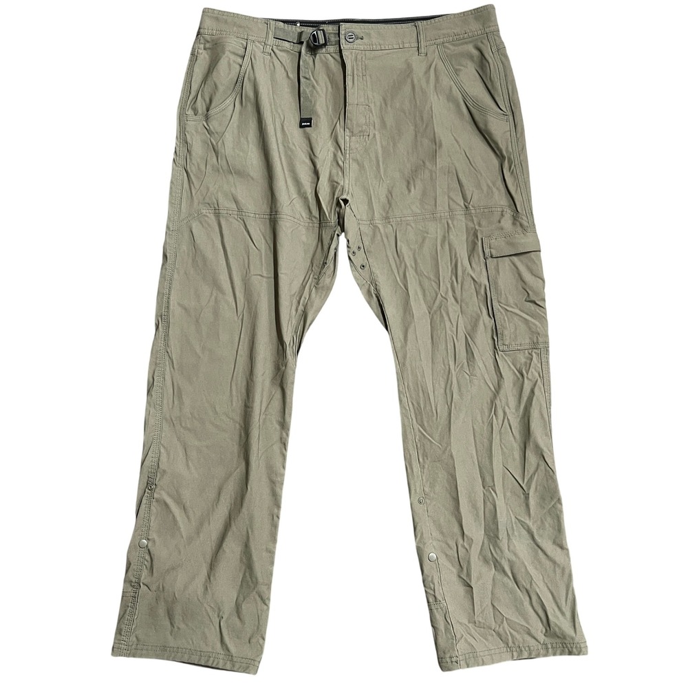 Prana Men's‎ Stretch Zion II Pants Size 34x30 Khaki Hiking Outdoor Straight Leg